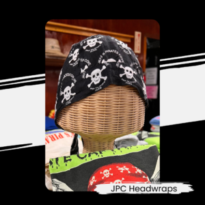 JPC Black Skull and Cross Bones Headwrap